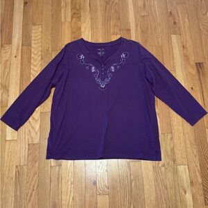 Women’s 3/4 Sleeve White Stag Shirt